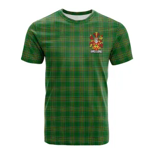 Butt Irish Clan Tartan Cotton T-shirt with Coat of Arms