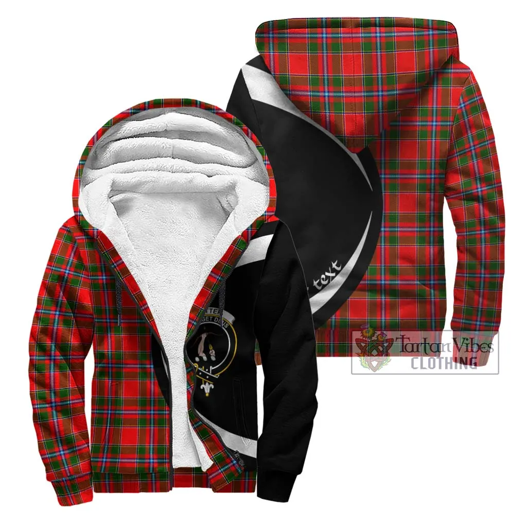 Butter Tartan Sherpa Hoodie with Family Crest Circle Style