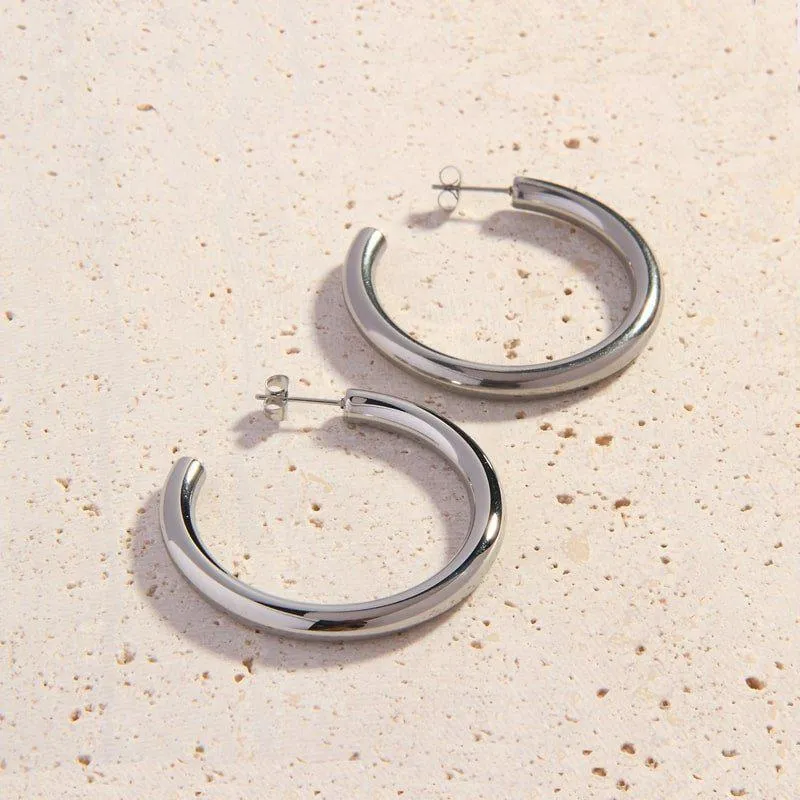 Cali Silver Hoops