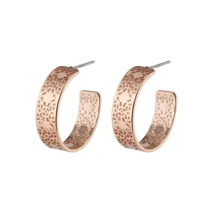 CAROL medium hoop earrings rosegold-plated