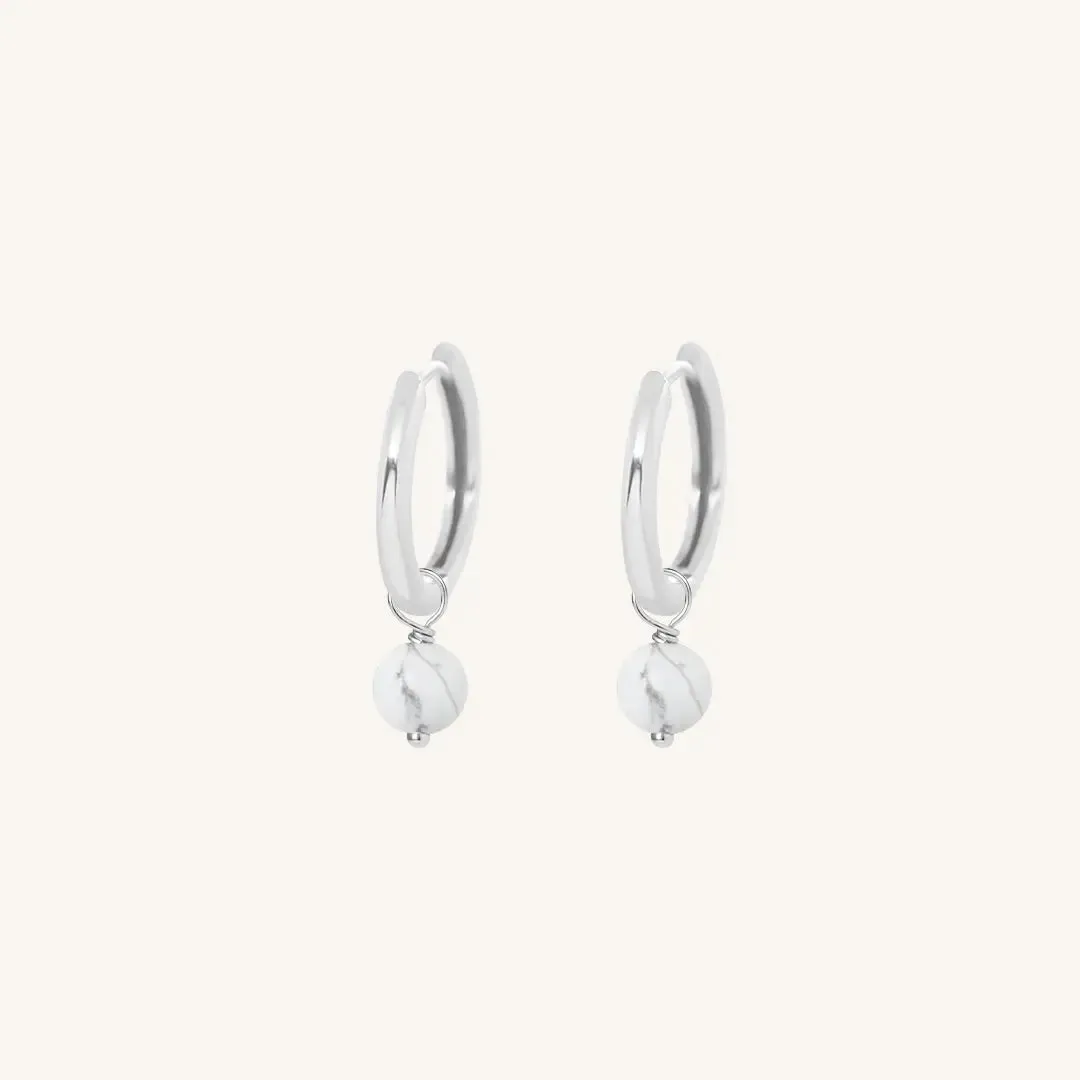 Carter Howlite Hoops - Stone of Clarity