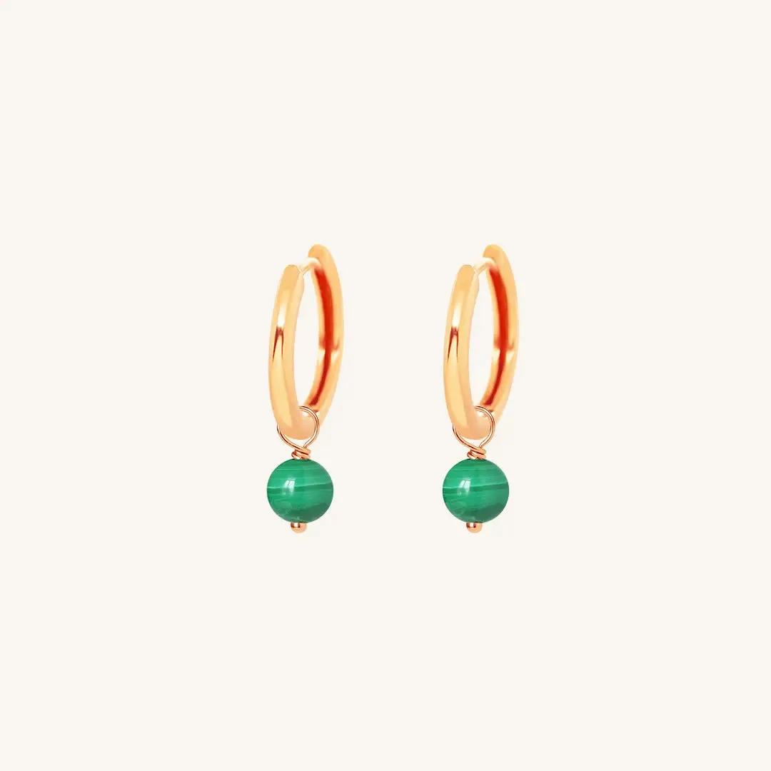 Carter Malachite Hoops - Stone of Transformation