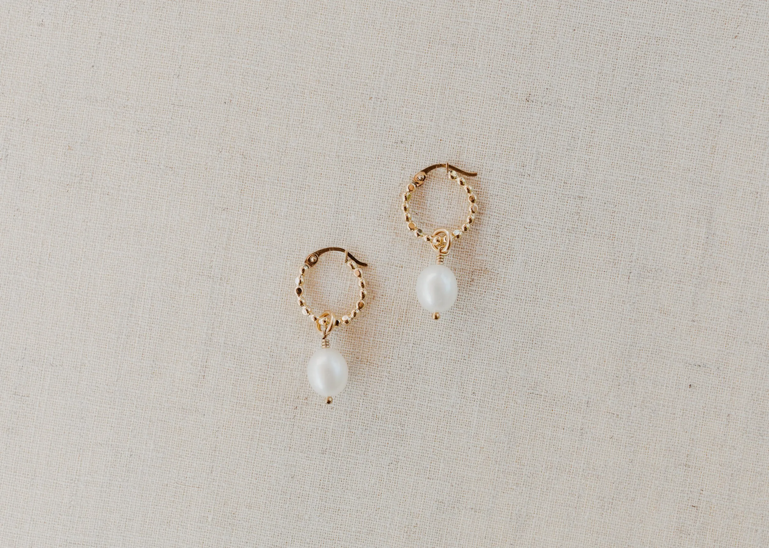 Celine Hoop with Pearl Earrings