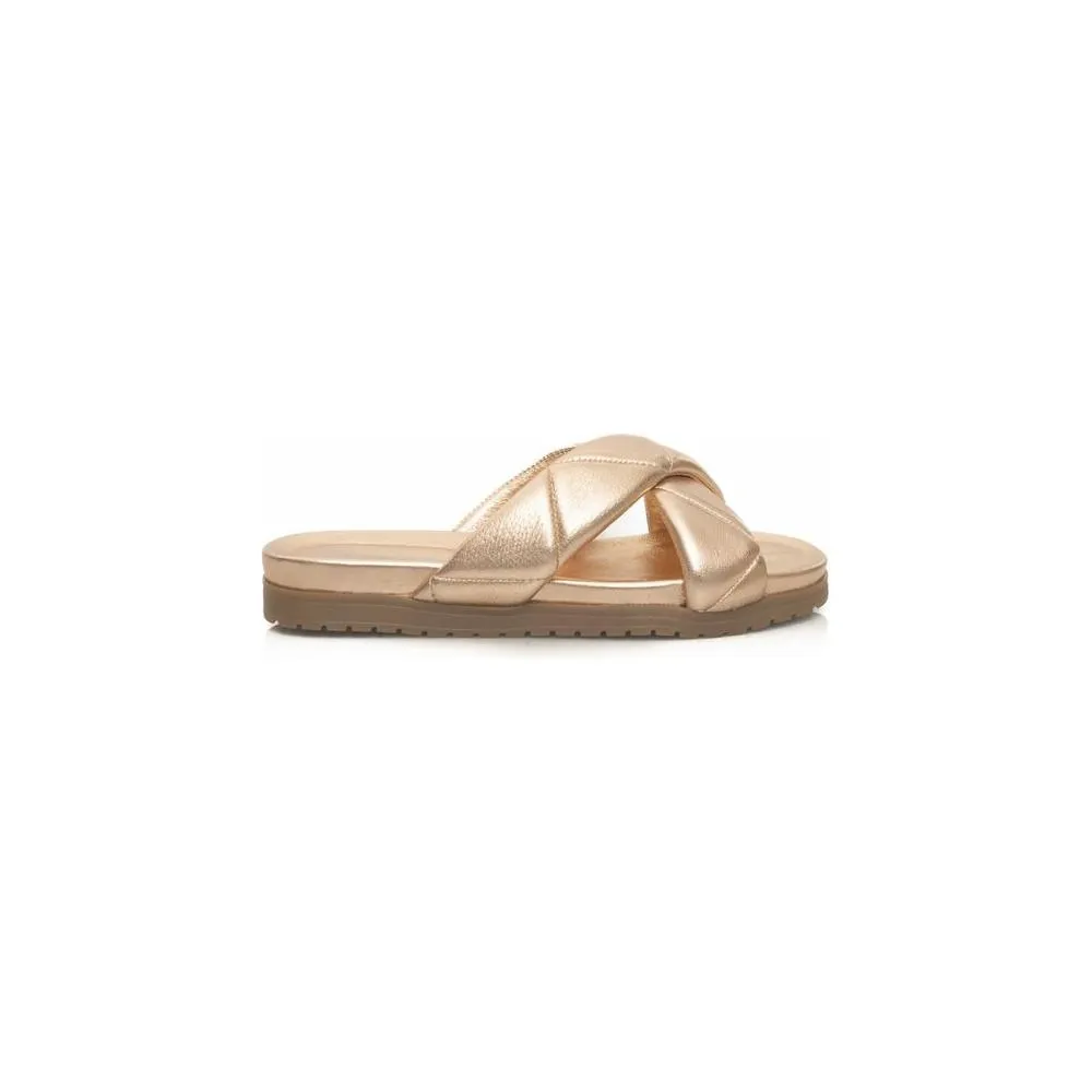 Cerruti 1881 Beige Sheepskin Women Sandal