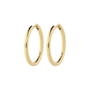 CHARM recycled large hoop earrings gold-plated