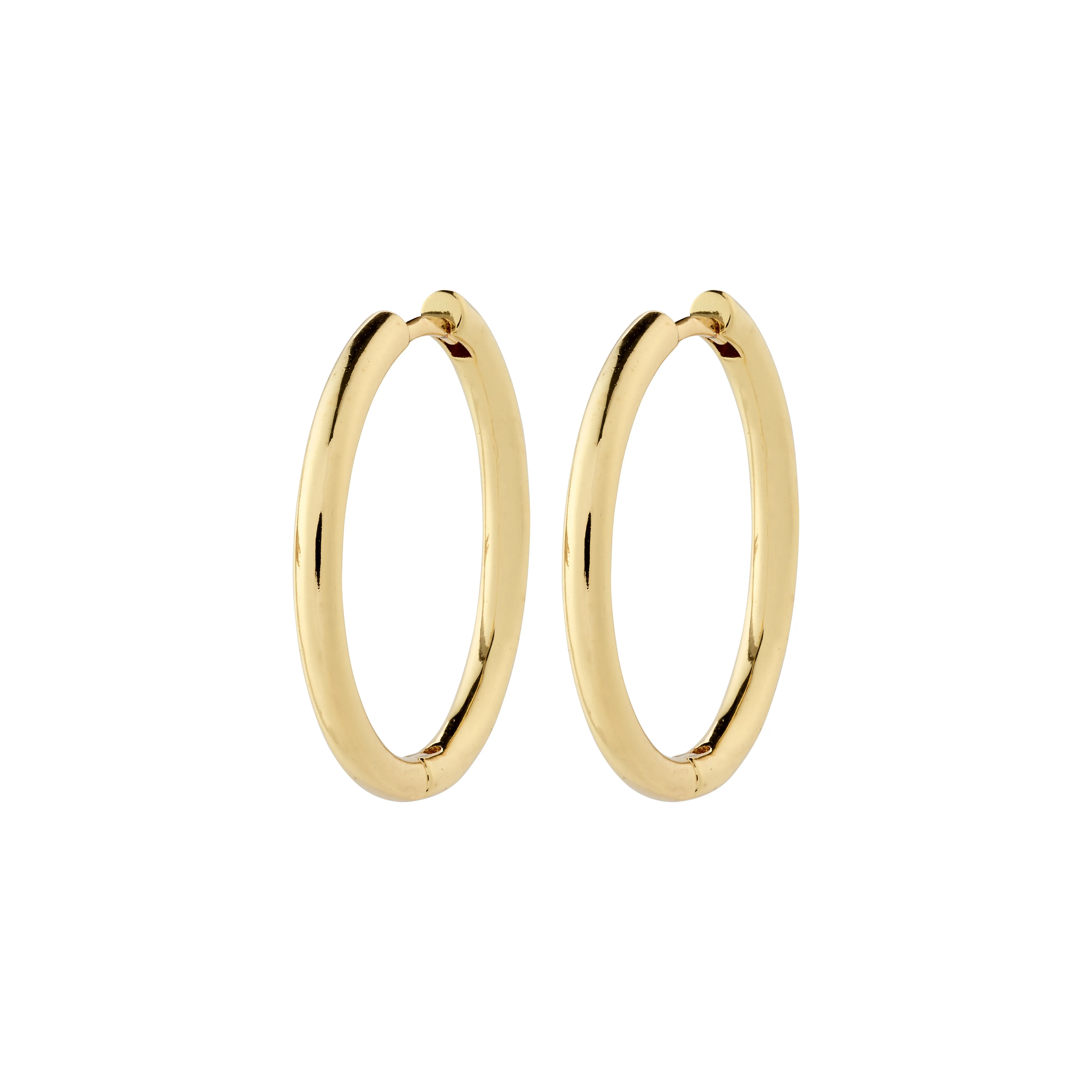 CHARM recycled large hoop earrings gold-plated