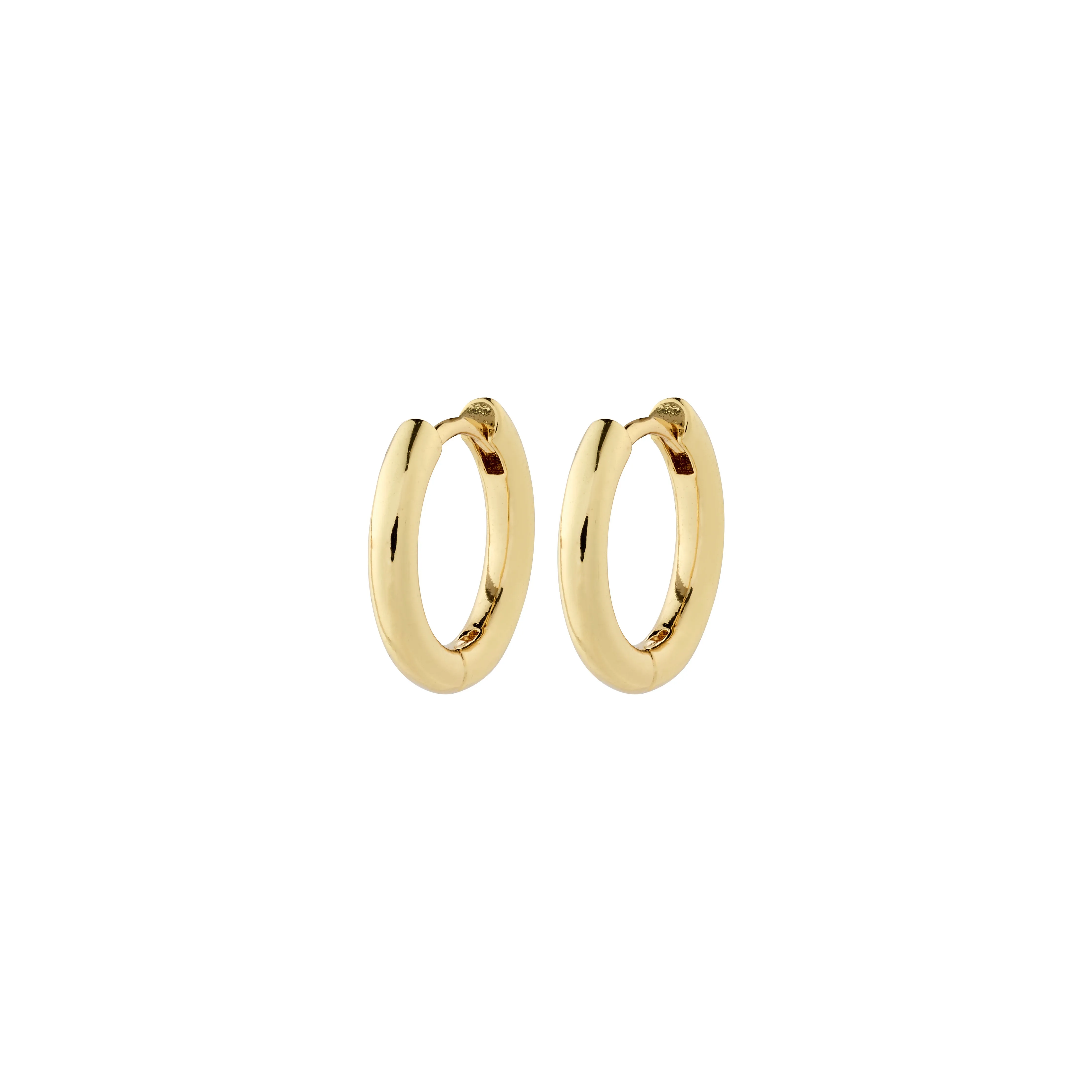 CHARM recycled small hoop earrings gold-plated