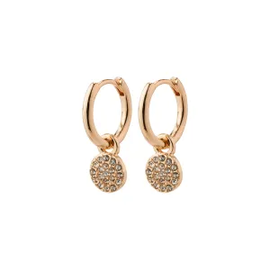 CHAYENNE recycled crystal hoop earrings rosegold-plated