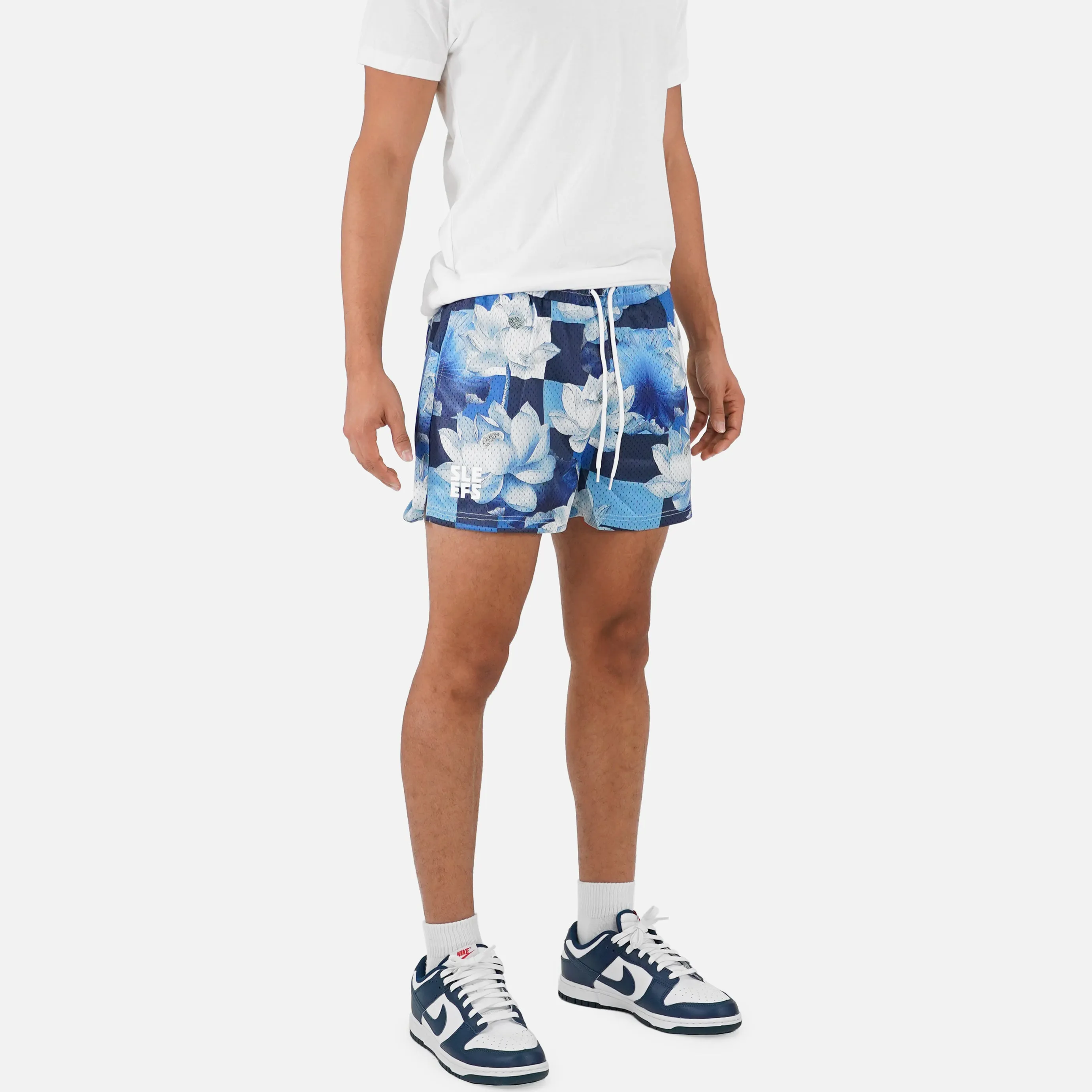 Checkered Lotus Shorts - 5"