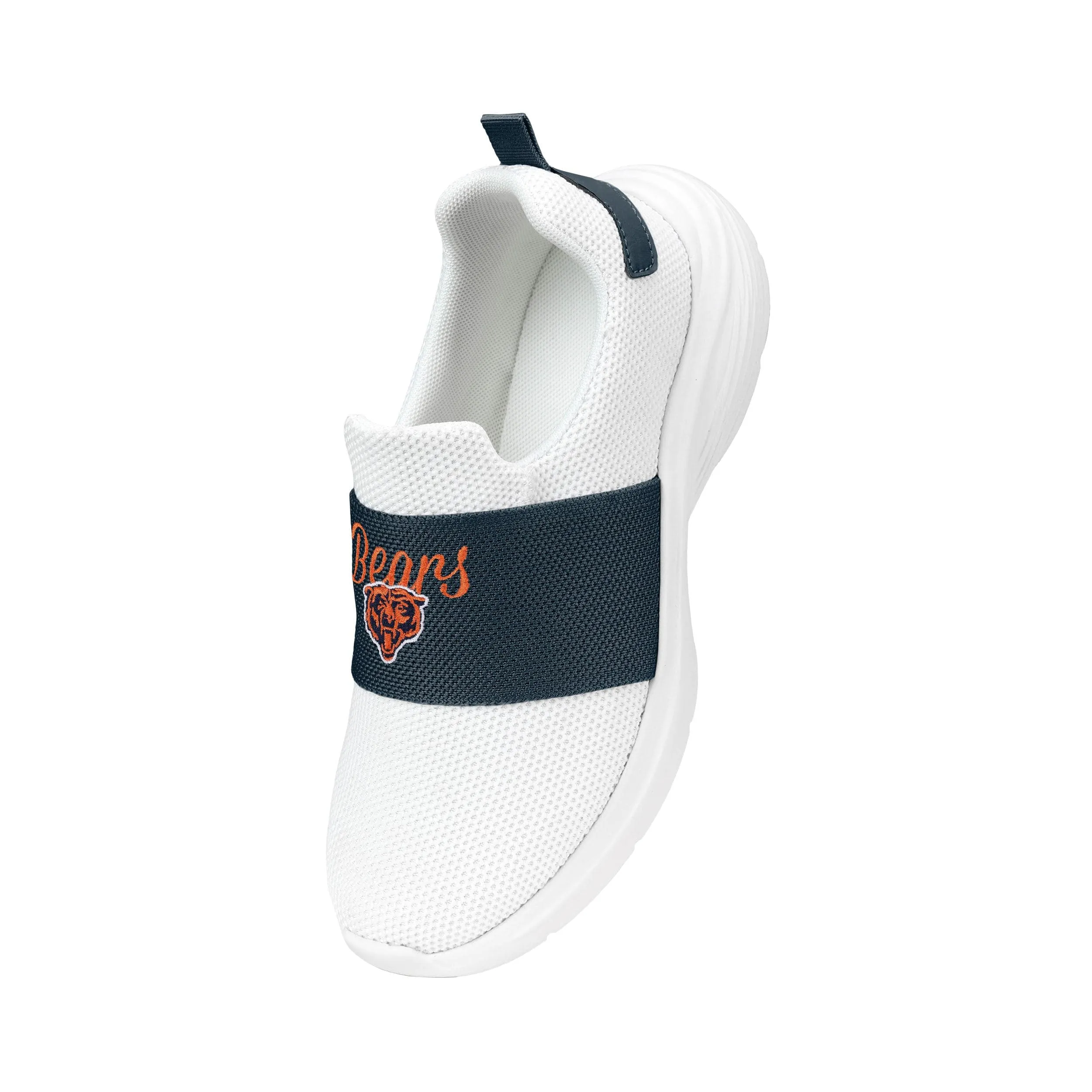 Chicago Bears NFL Womens Script Wordmark White Slip On Sneakers