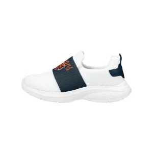 Chicago Bears NFL Womens Script Wordmark White Slip On Sneakers