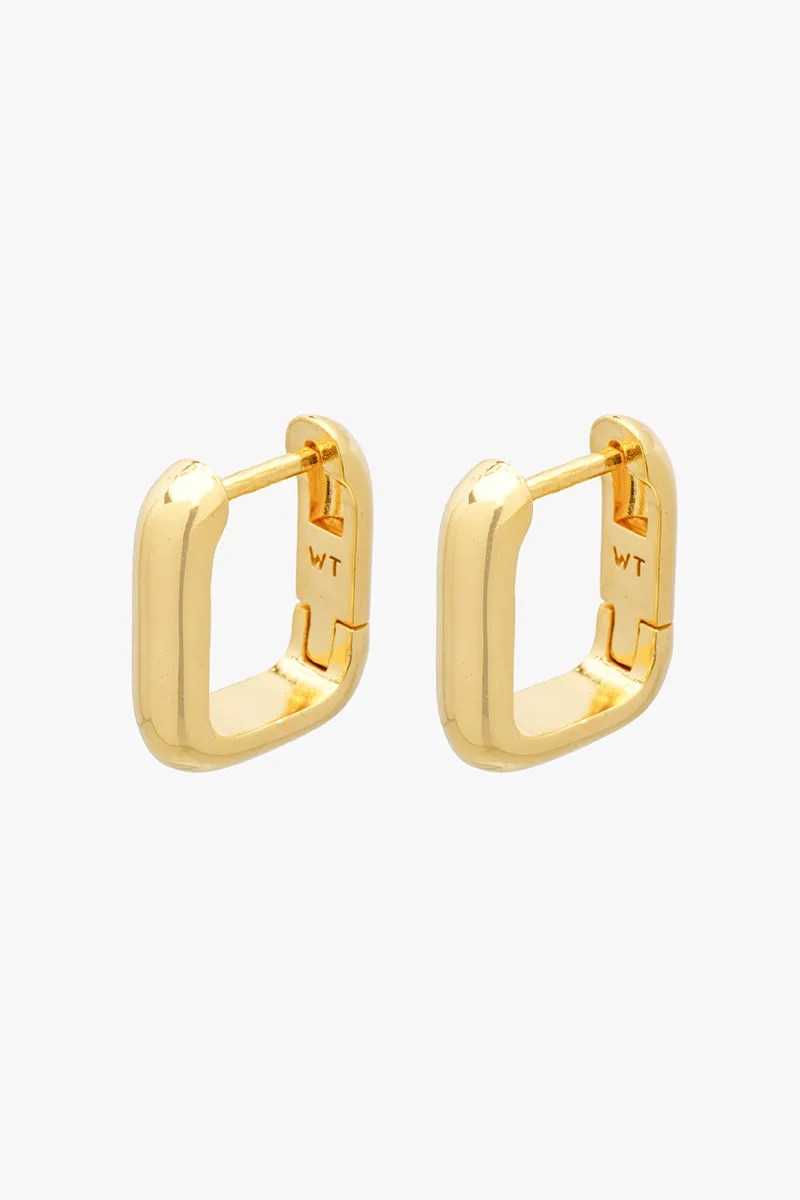 Classic Ovate Hoops Gold Plated (14mm)