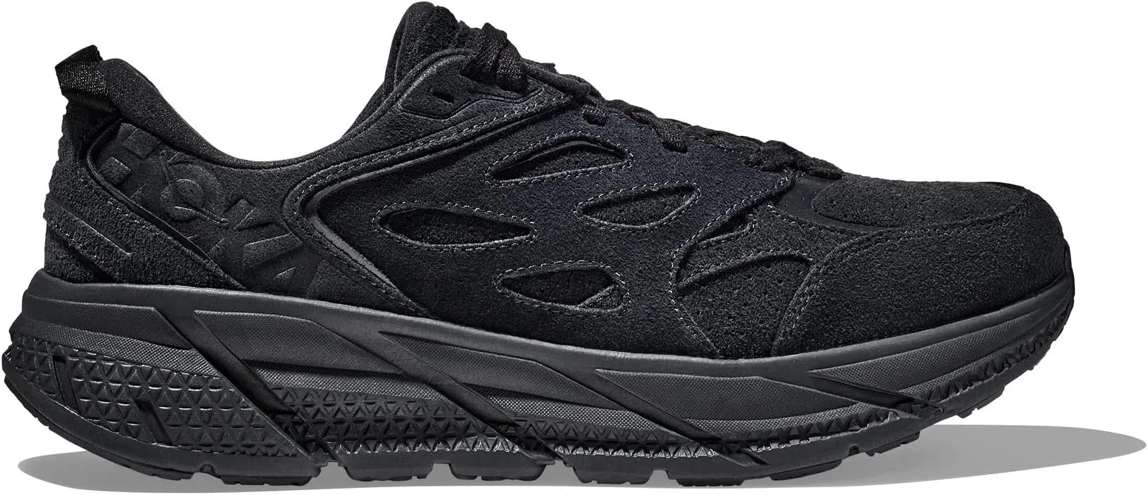 Clifton L Suede Hoka Sneakers, Black/Black