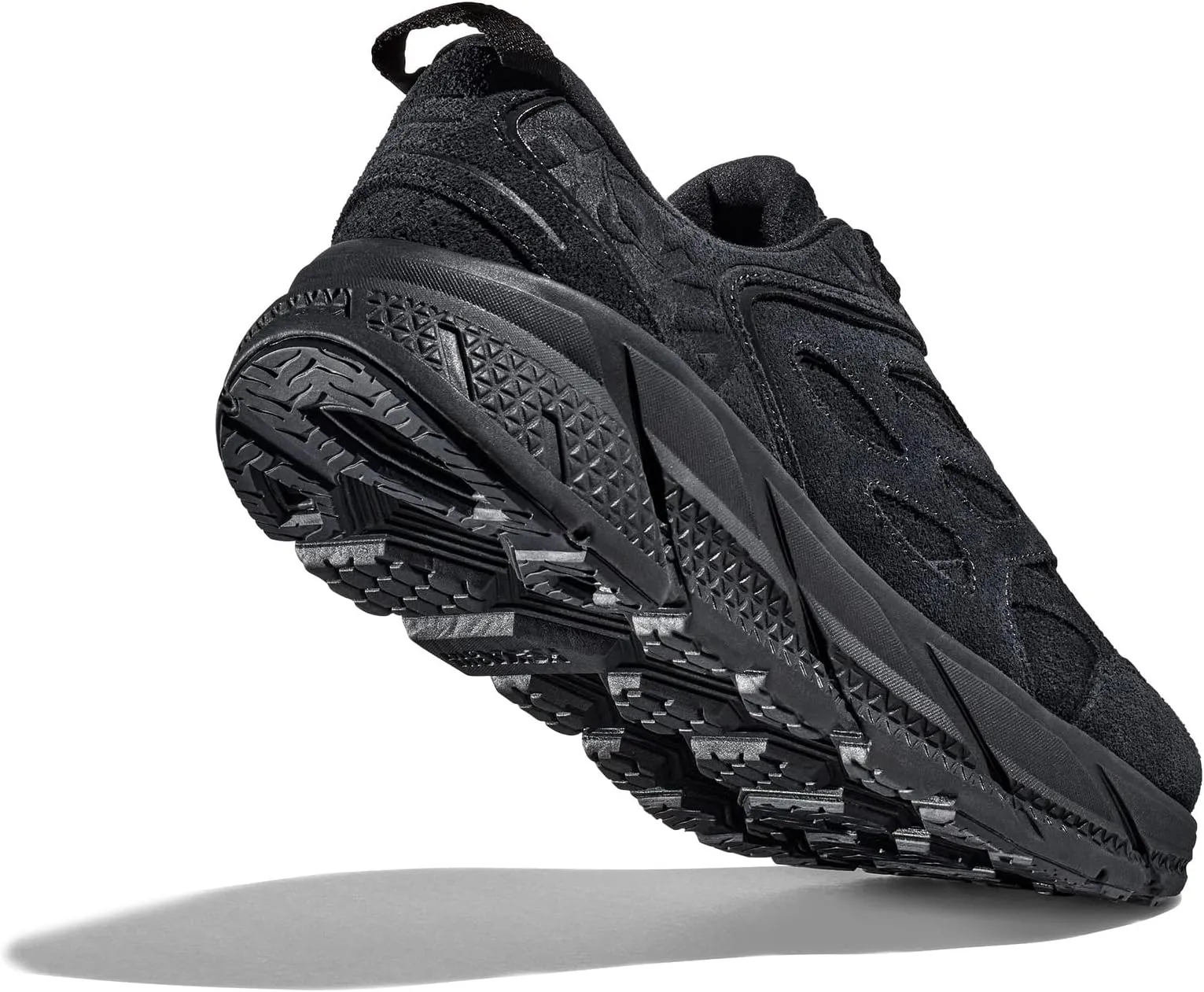 Clifton L Suede Hoka Sneakers, Black/Black