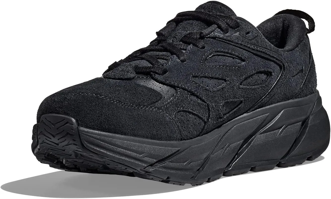 Clifton L Suede Hoka Sneakers, Black/Black