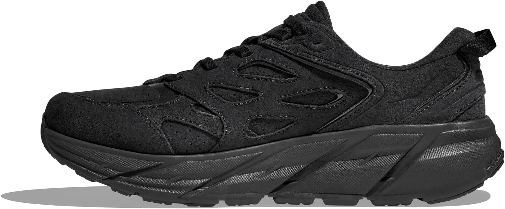 Clifton L Suede Hoka Sneakers, Black/Black