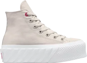 Converse Wmns Chuck Taylor All Star Lift 2X High Pale Putty Sneakers, Cream