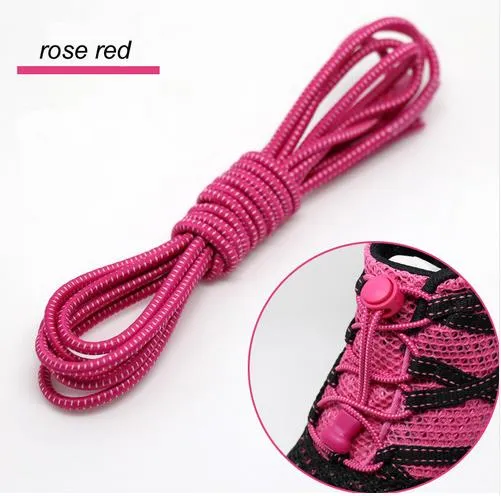 CORA WANG1 pair Locking no tie lazy  shoeLaces sneaker elastic Shoelaces children safe elastic shoe lace cordones ASL666B