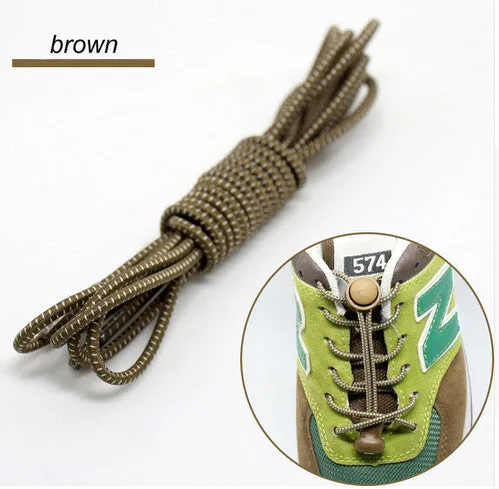 CORA WANG1 pair Locking no tie lazy  shoeLaces sneaker elastic Shoelaces children safe elastic shoe lace cordones ASL666B