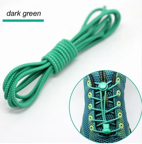 CORA WANG1 pair Locking no tie lazy  shoeLaces sneaker elastic Shoelaces children safe elastic shoe lace cordones ASL666B