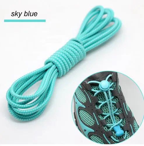 CORA WANG1 pair Locking no tie lazy  shoeLaces sneaker elastic Shoelaces children safe elastic shoe lace cordones ASL666B