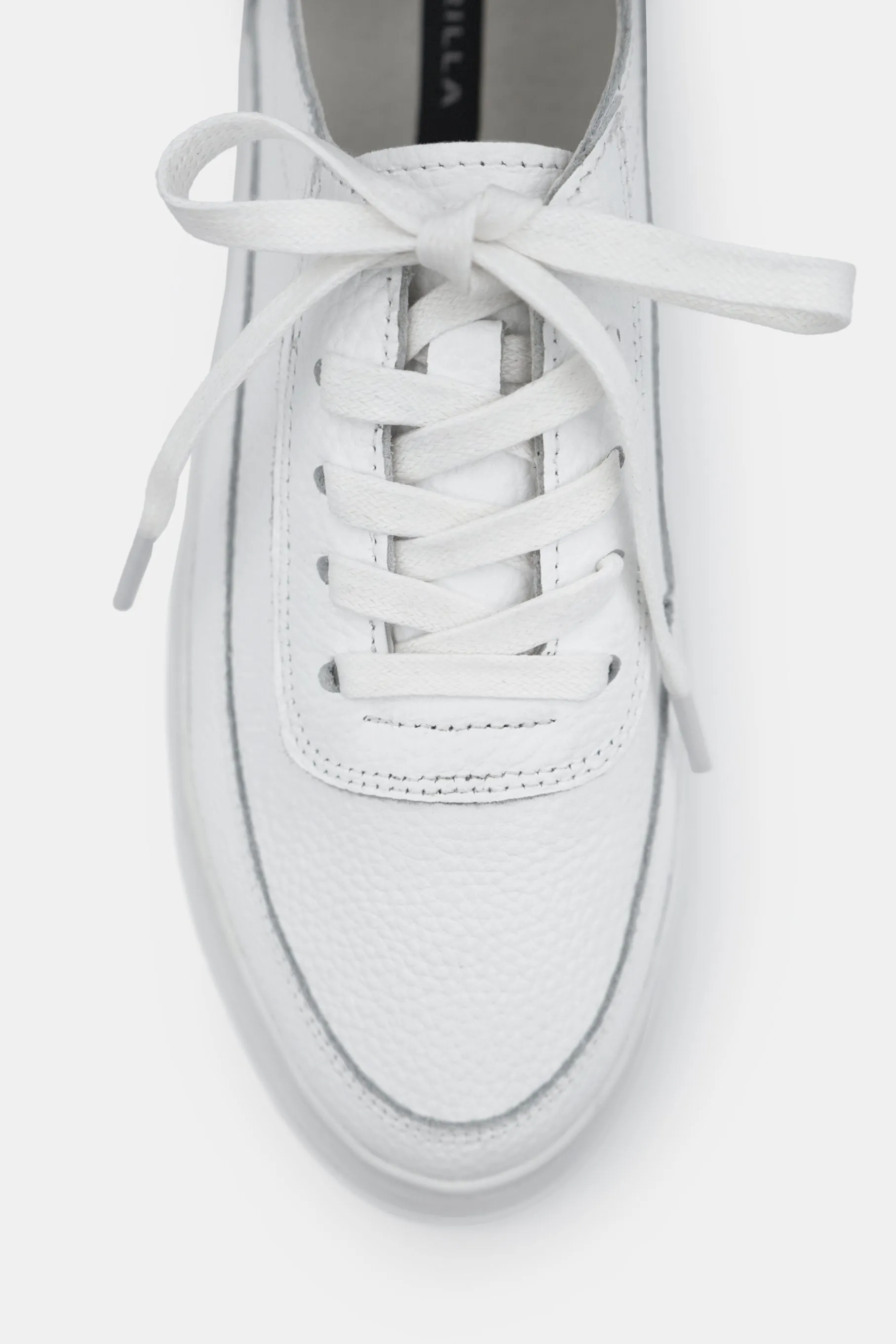 Cowhide Low Top Sneakers, White