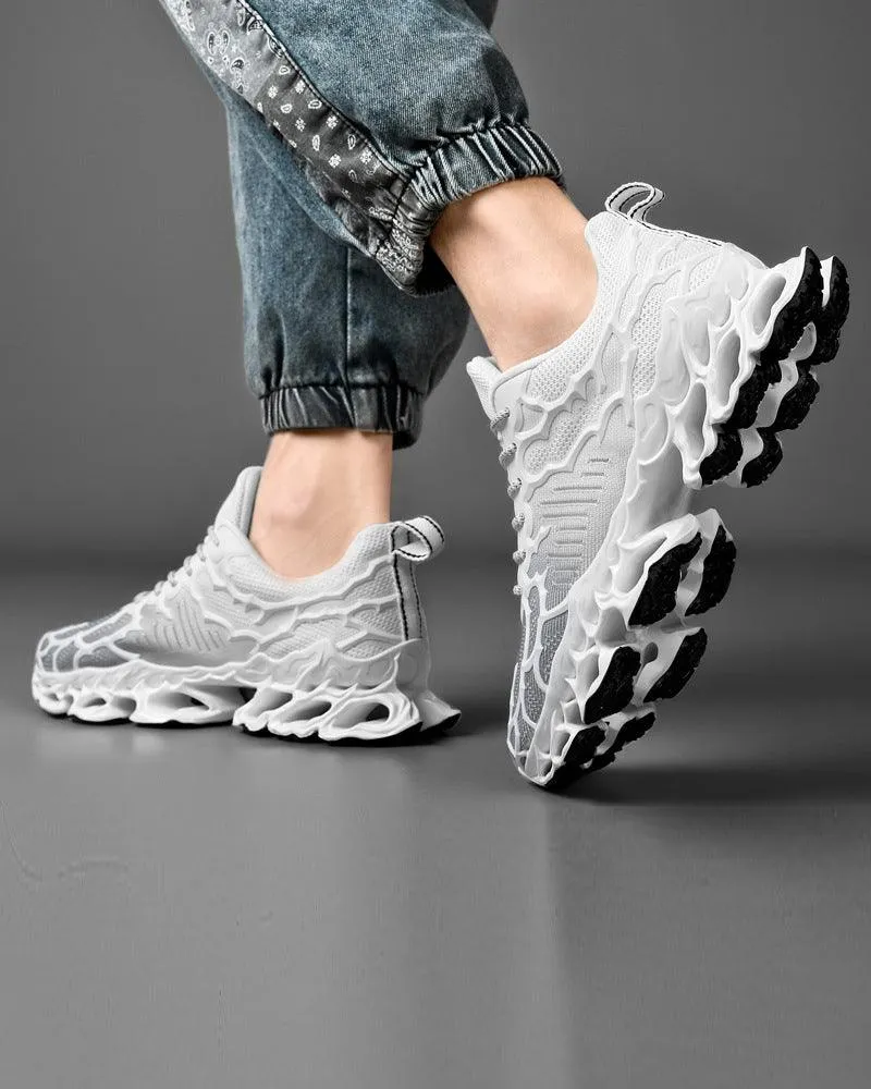 Cyberpunk Casual Woven Textured Sneakers