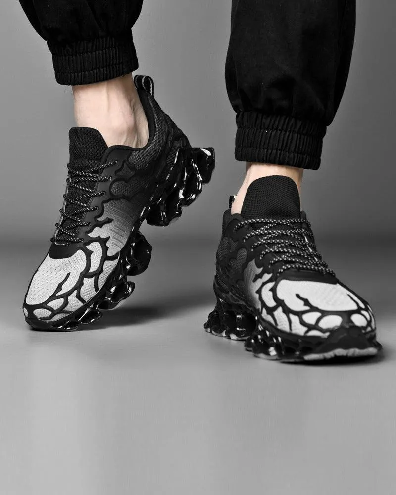 Cyberpunk Casual Woven Textured Sneakers