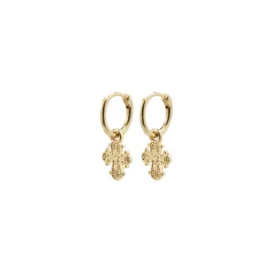 DAGMAR recycled huggie hoop earrings gold-plated