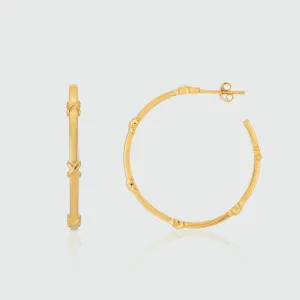 Deia Large Yellow Gold Vermeil Kiss Hoop Earrings