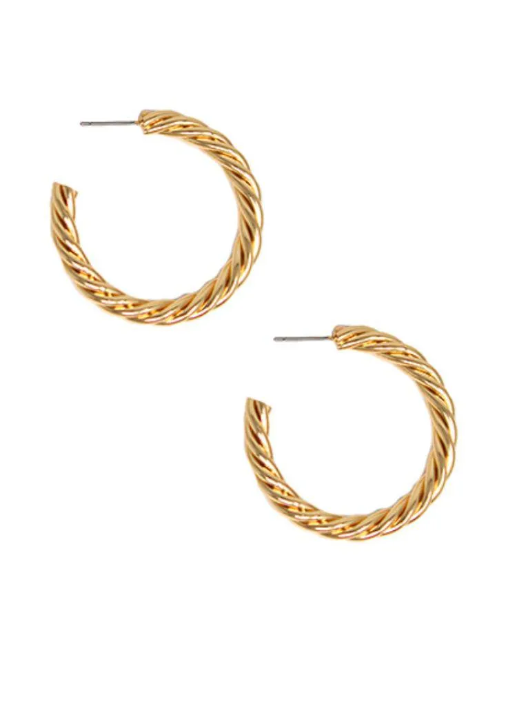 Dia Rope Hoop-Gold