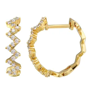 Diamond Zigzag Hoops