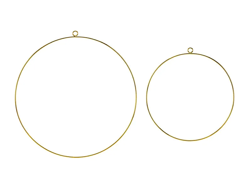 DIY Gold Metal Craft Hoops l Package of 2