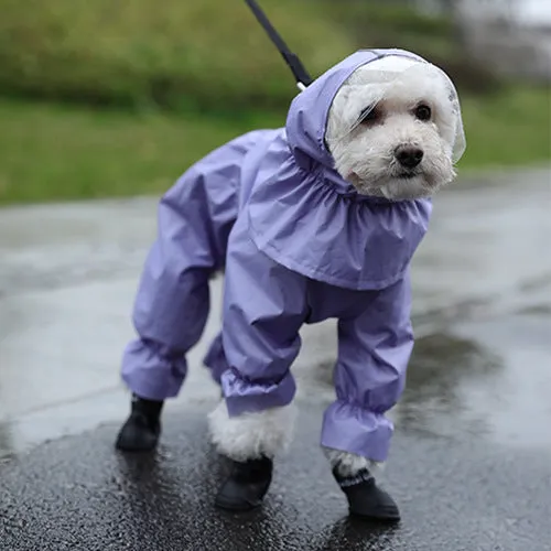 Dog Raincoat Teddy Four-legged Waterproof All-inclusive | Brodtica.com