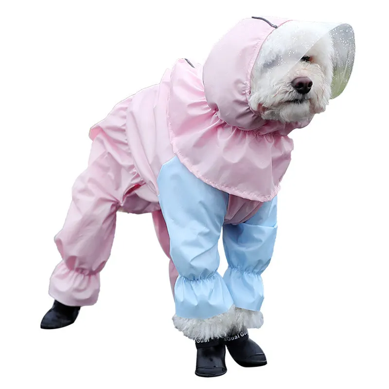 Dog Raincoat Teddy Four-legged Waterproof All-inclusive | Brodtica.com