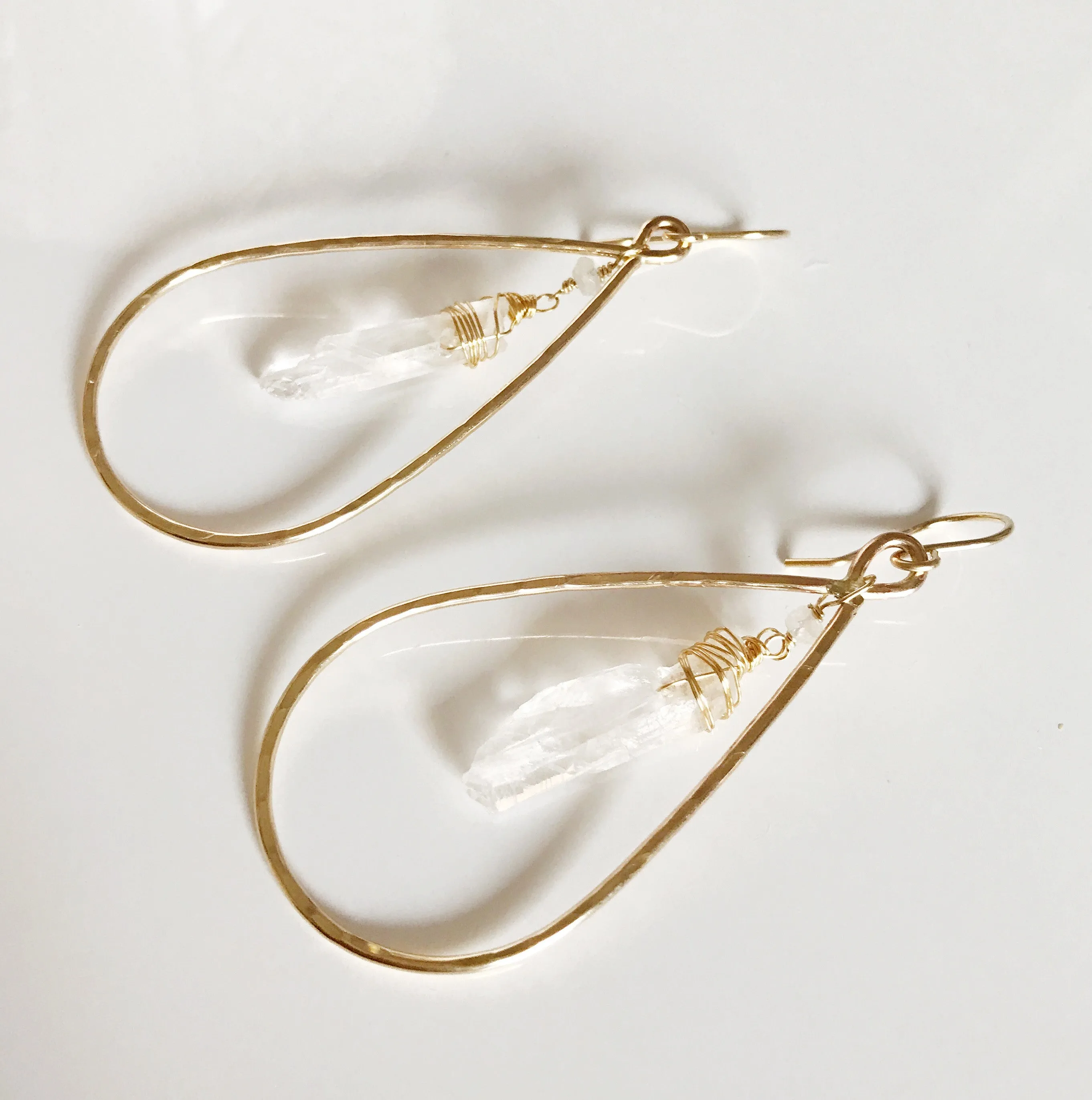 Earrings Amira - Crystal quartz  (E405)