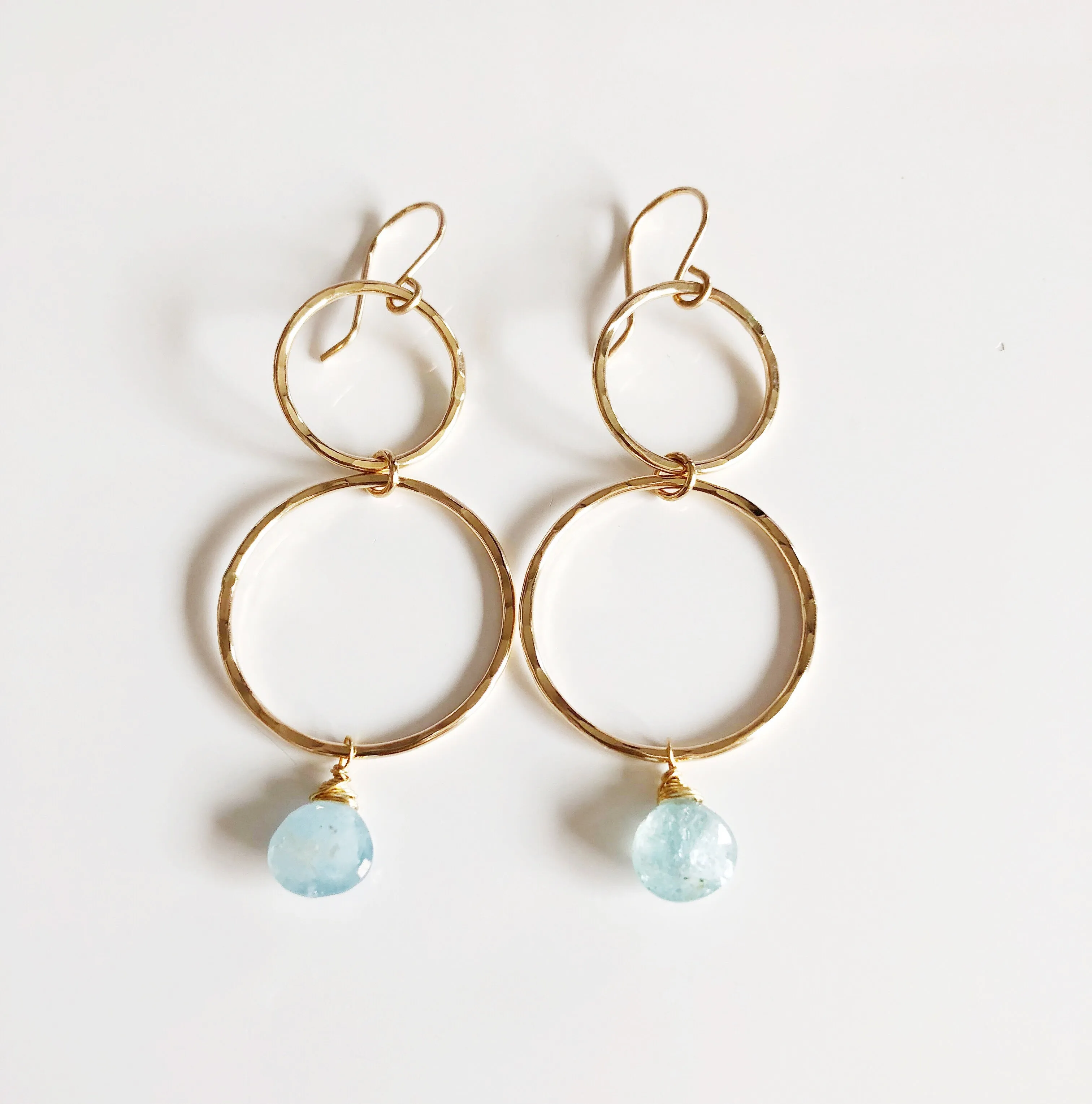 Earrings ANELA - aquamarine (E480)