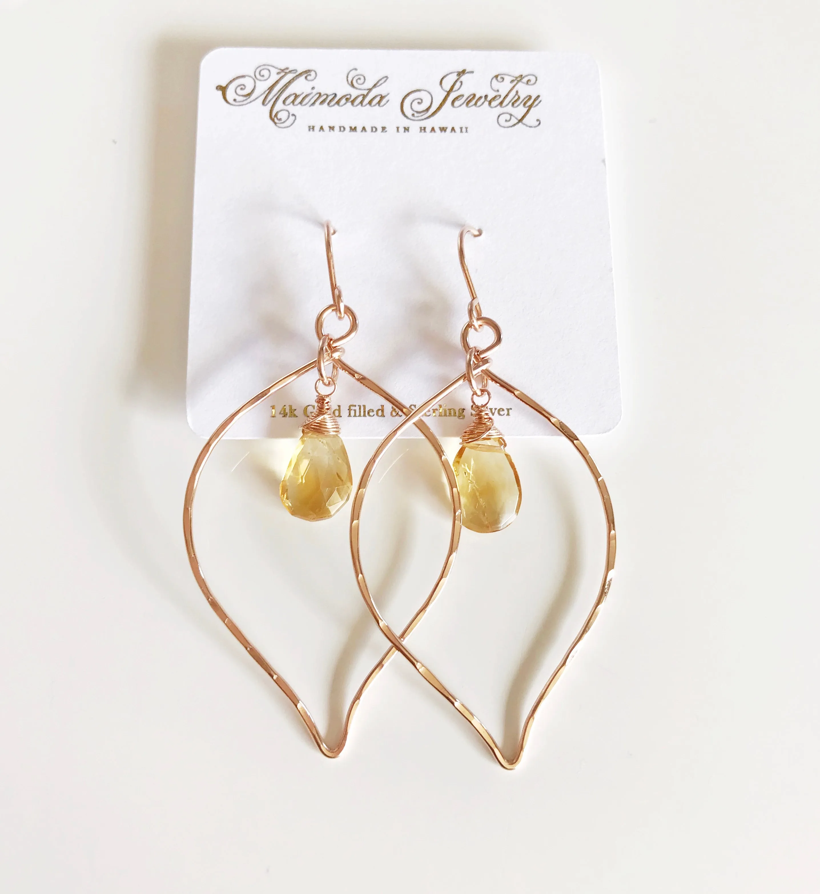 Earrings DOREE- Citrine (E446)