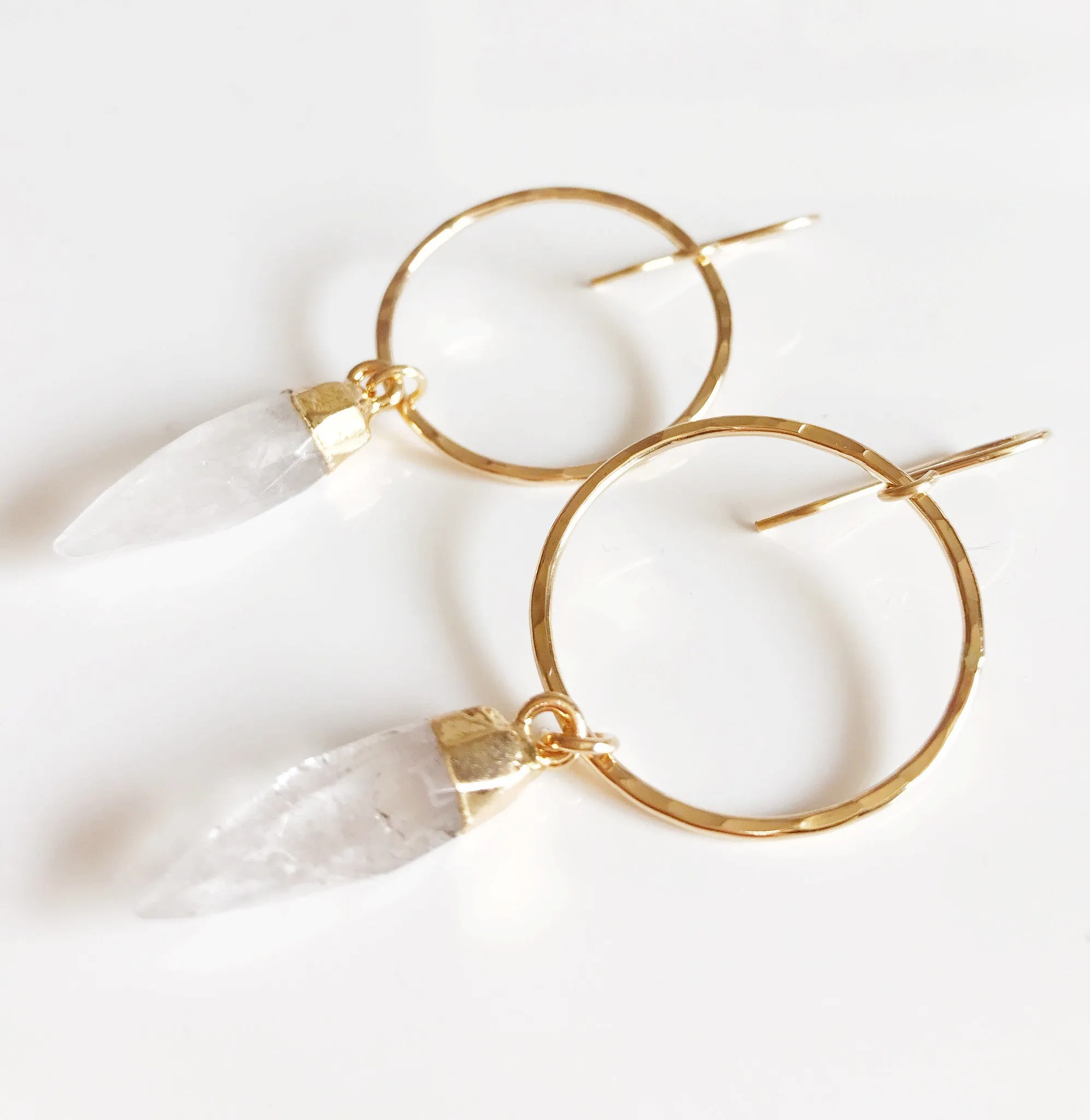 Earrings Zoe - crystal quartz (E365)