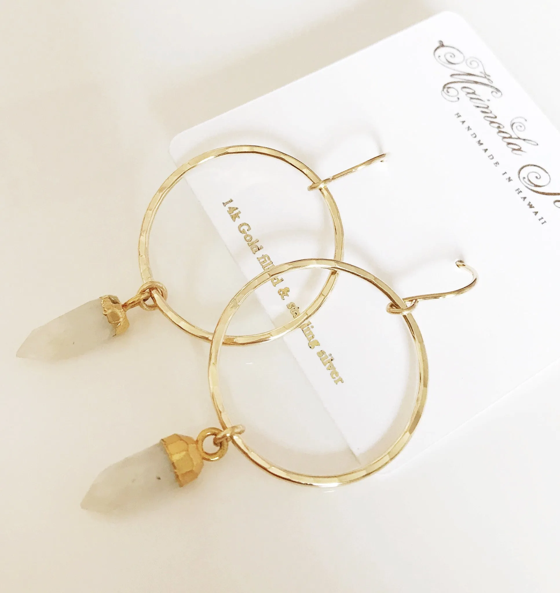 Earrings Zoe - moonstone (E358)