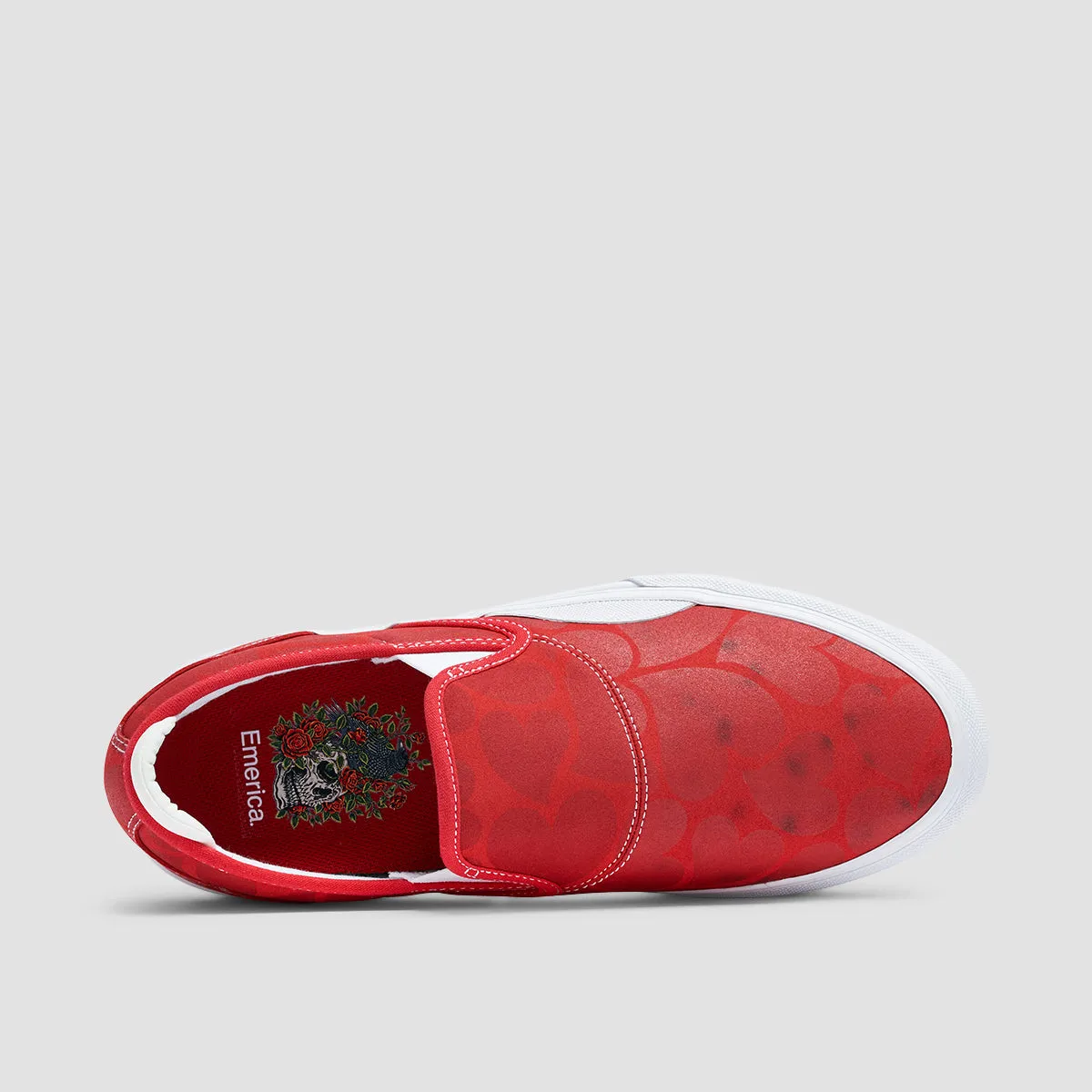 Emerica Wino G6 Slip On Shoes Red/White