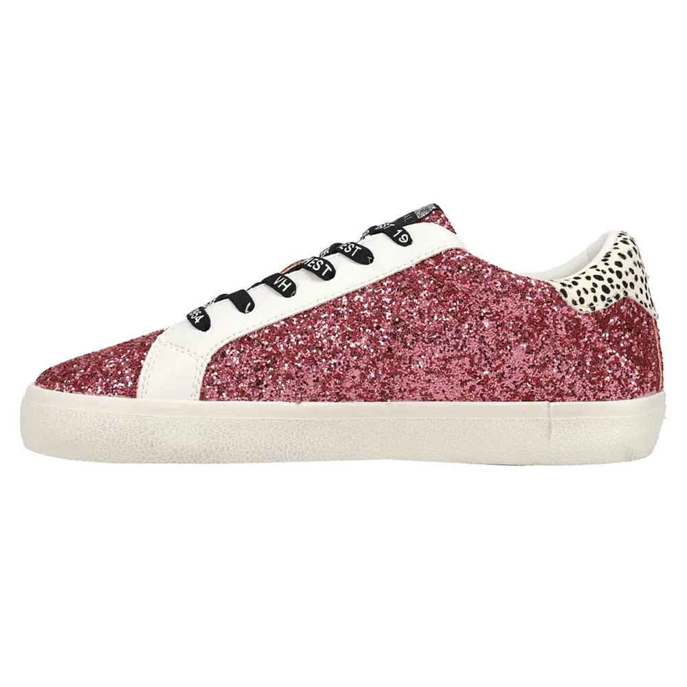 Flair Glitter Cow Print Slip On Sneakers