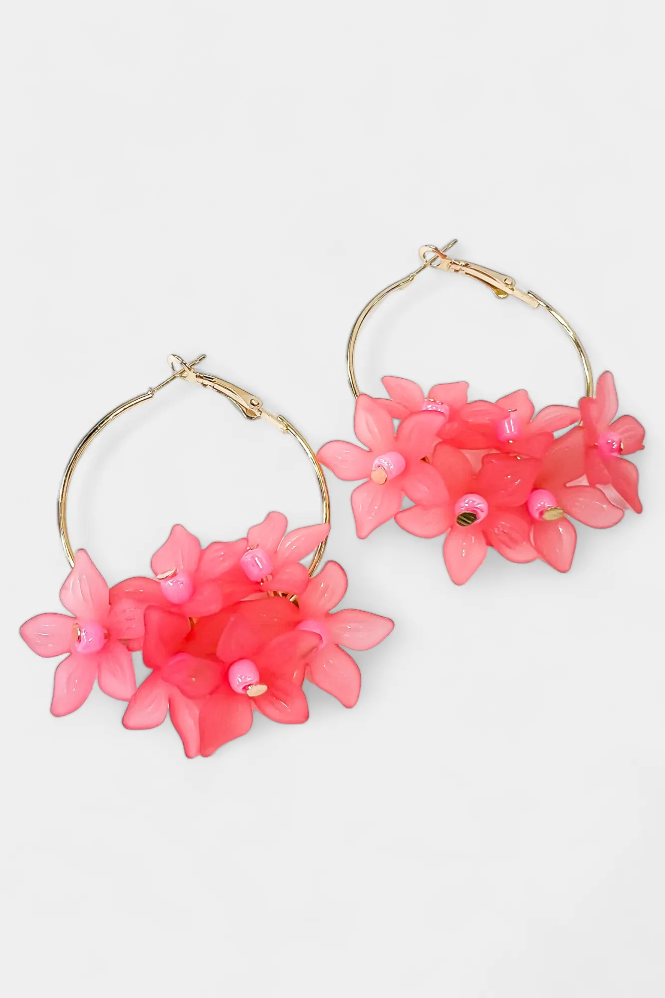 Flower Hoop Earrings