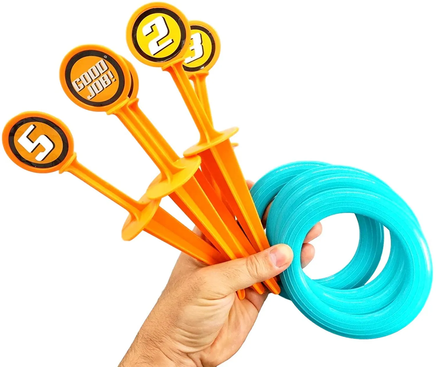 Fun a Ton Ring Toss Game for Kids and Adults Outdoor Toy Set (1 Pack) Hoop and Hooks Great Family Outdoors Game Toy