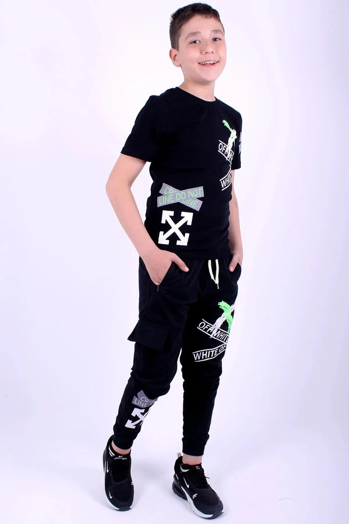 Fyl Kids Boy's Printed Upper and Lower Tracksuit Sets