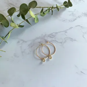 Gold Birthstone Hoops