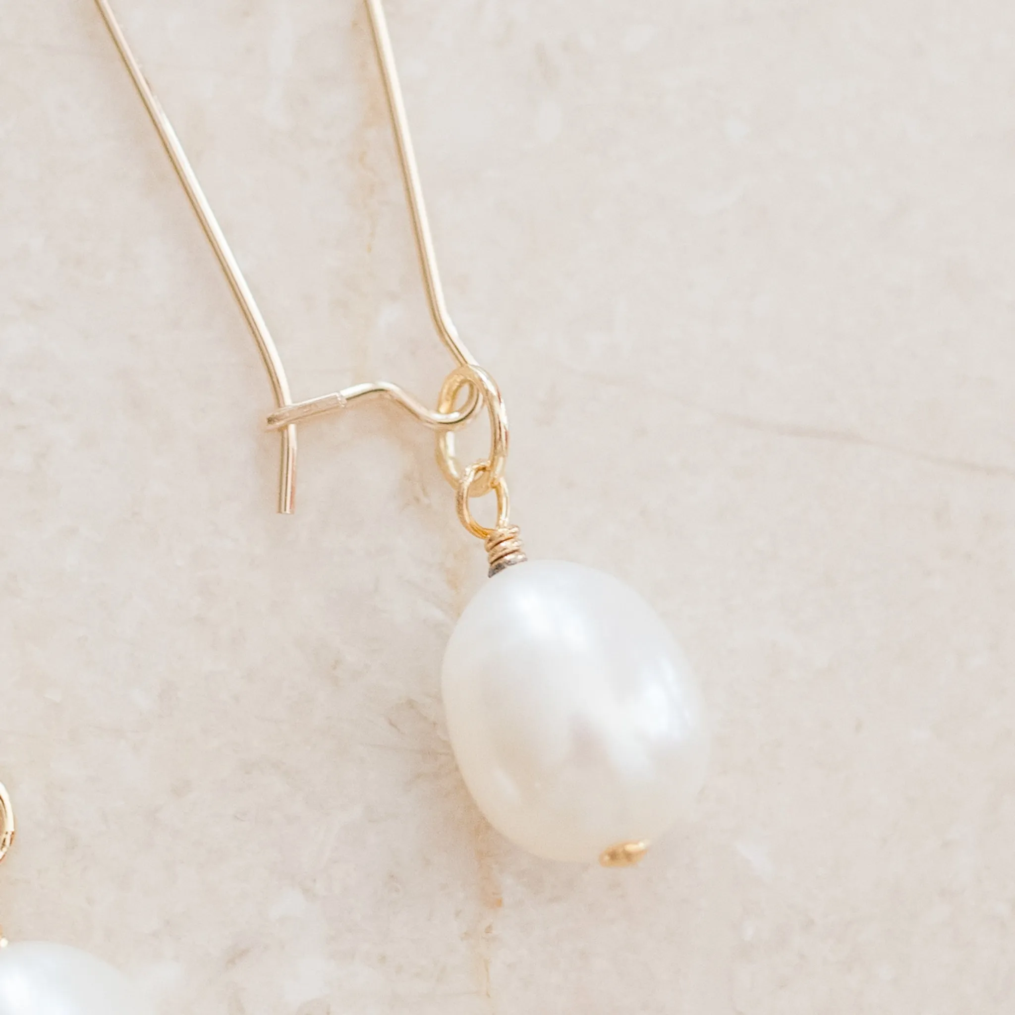 Gold-Filled Kidney Hook and Pearl Earrings | Modern Elegance & Classic Pearls | By Pearly Girls