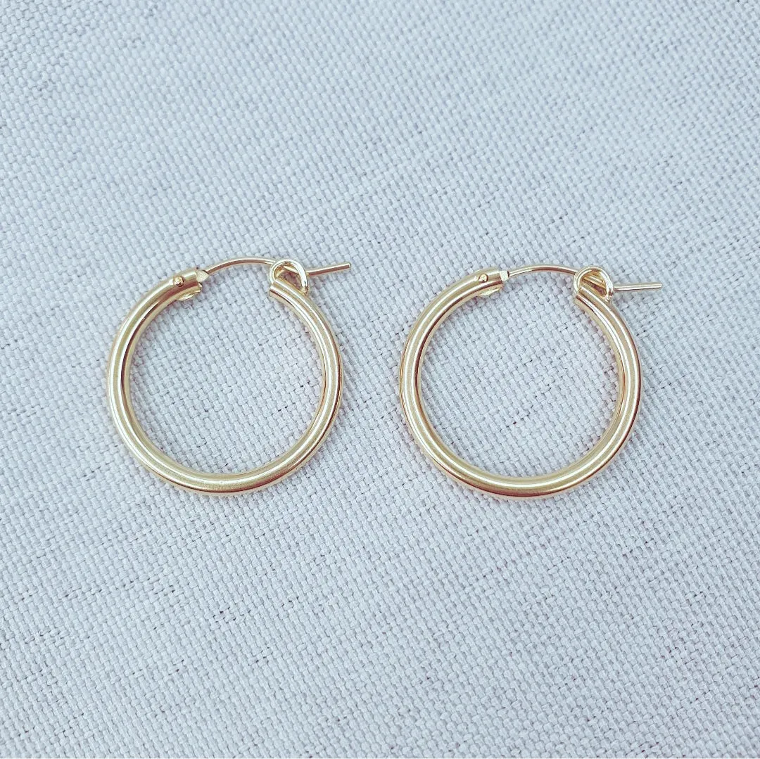 Gold Hoop Earrings Medium / Limitless Gold Hoops