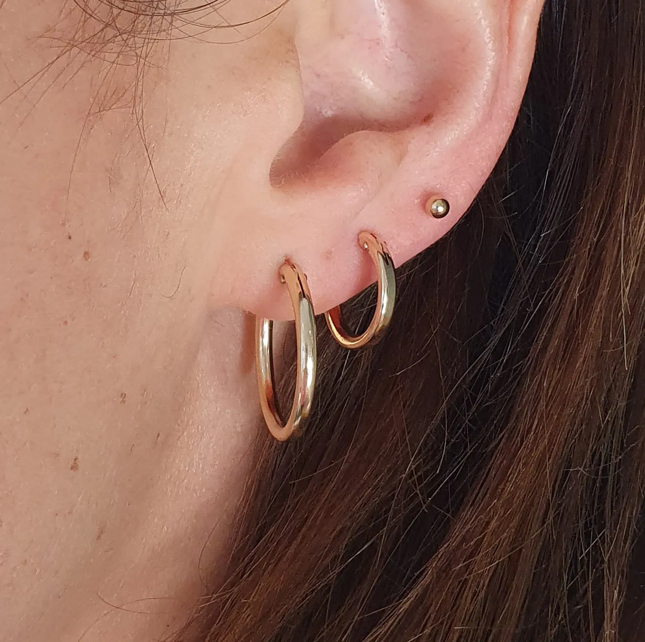 Gold Hoop Earrings Medium / Limitless Gold Hoops