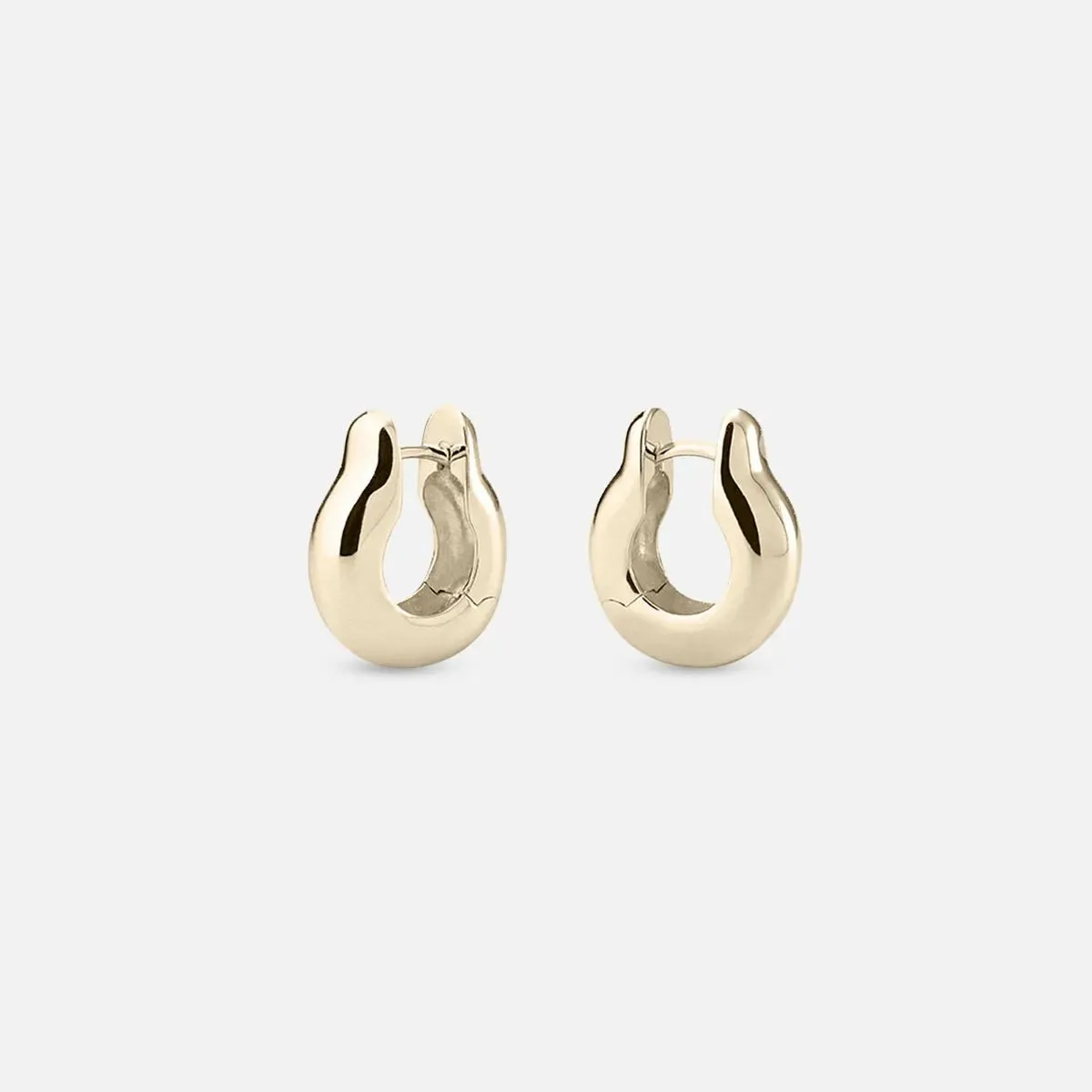 Gold Plated Ample Hinge Hoops, Small